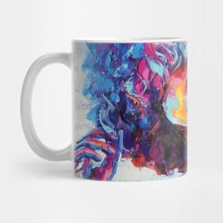 Abstract portrait picture of a beautiful girl. Mug